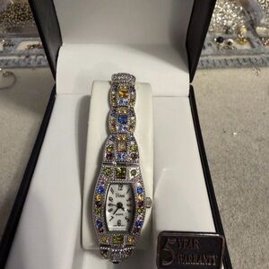 Elegant Silver and Multicolor Women's Watch